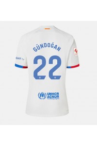 Fotbalové Dres Barcelona Ilkay Gundogan #22 Dámské Venkovní Oblečení 2023-24 Krátký Rukáv